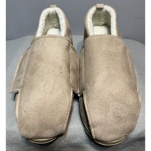 Men's or Womens XL Beige Adjustable Swollen Feet Loafer Slippers, Very Light Use
